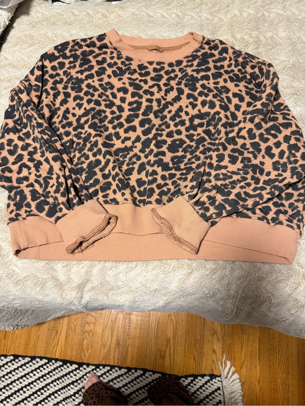 Aerie Leopard Print Sweatshirt